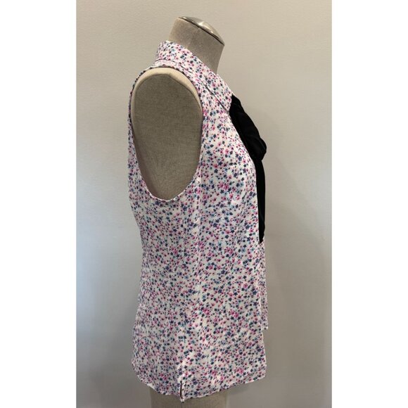 CeCe NWT Floral Blouse with Bow Size M - Picture 3 of 5